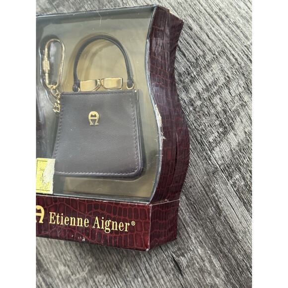 Vintage NEW Etienne Aigner Mini Miniatures Purse Bag Keychain Charm Accessory - Picture 3 of 10
